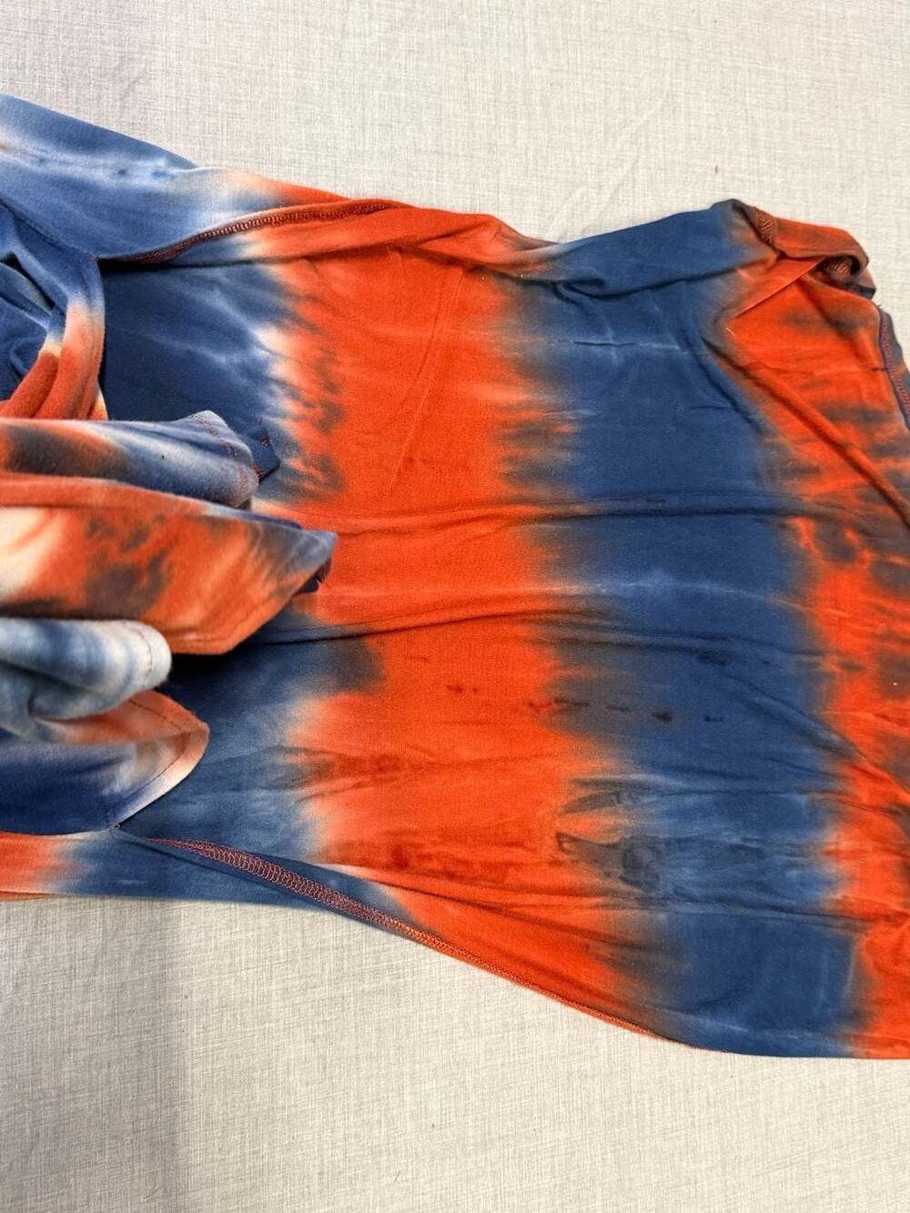 White Mark Women's Malea Ruffle Overlay Tie-Dye Maxi Dress - Picture 3 of 6